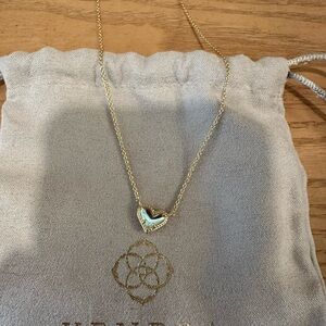 NEW Kendra Scott Ari Dichroic Glass Heart Necklace